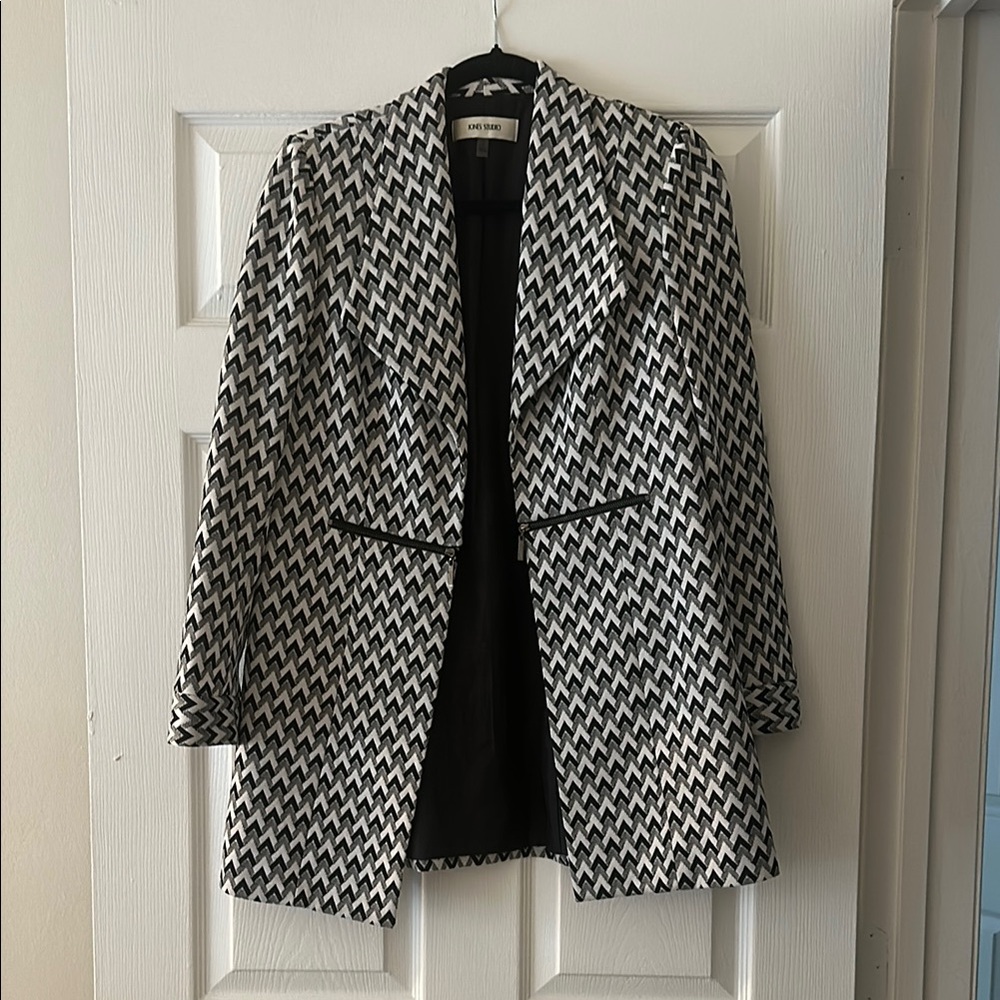 Chic Black and White Blazer